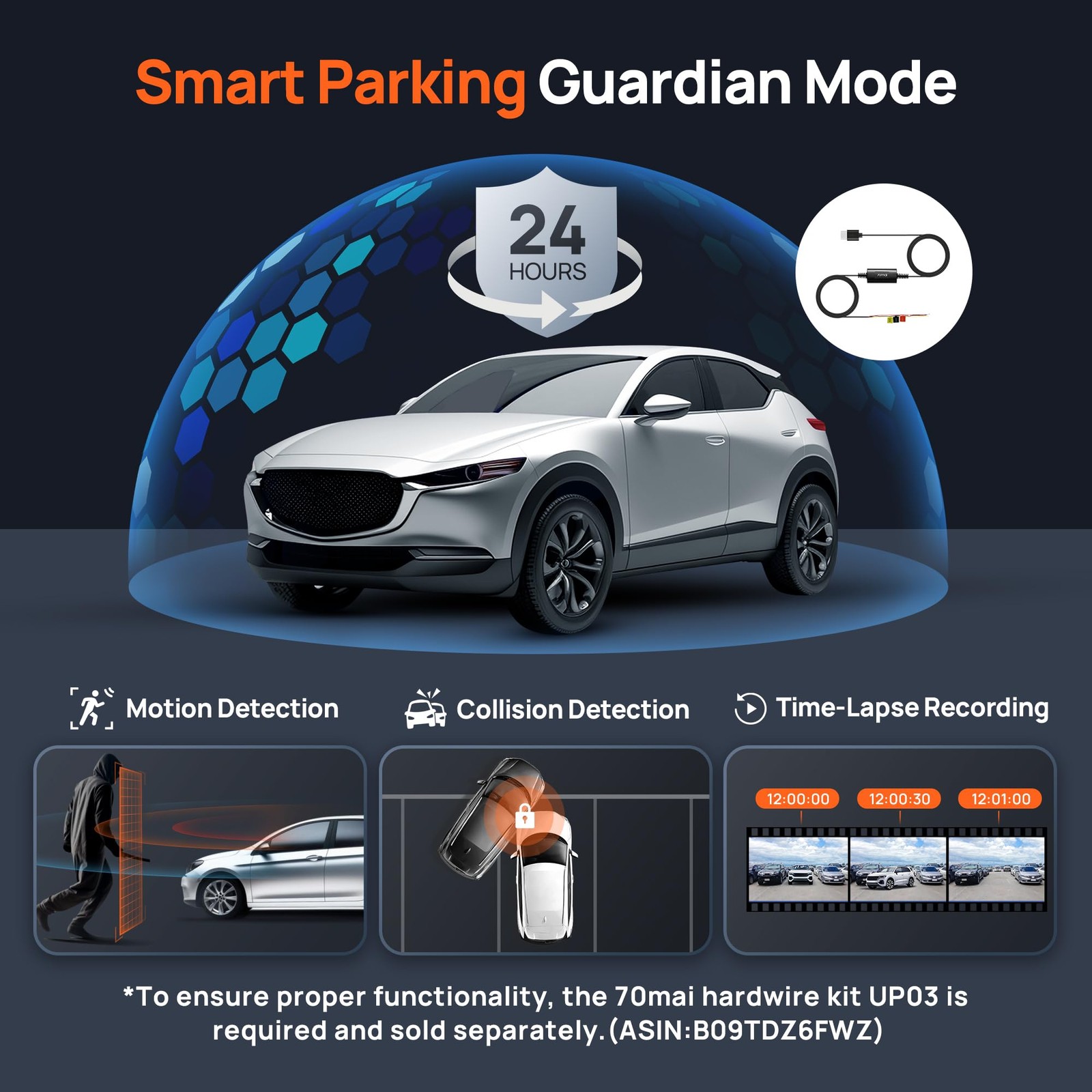 70mai 4K Dash Cam Front&Rear, STARVIS, 5GHz WiFi, GPS, ADAS, Parking Monitor