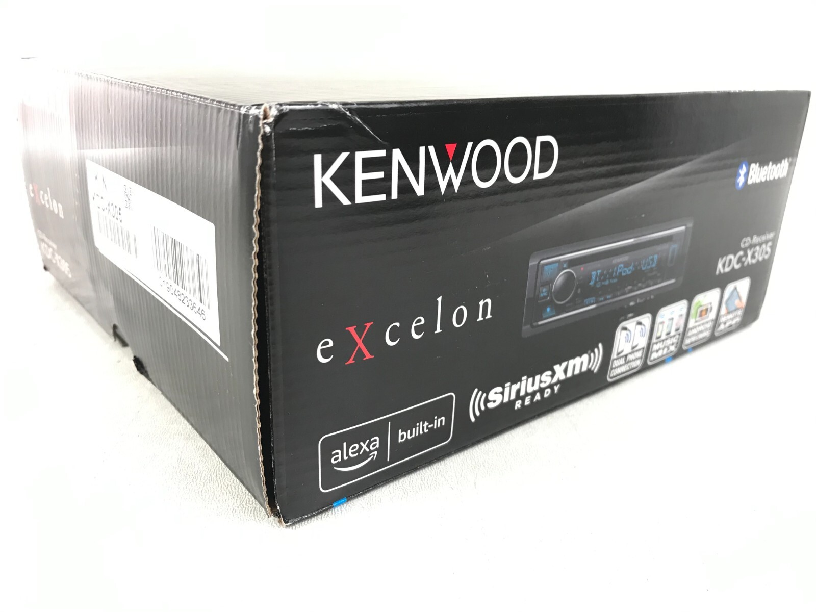 Kenwood Excelon KDC-X305 Bluetooth CD Android iPhone Alexa AM FM USB Aux 6Ch 5v