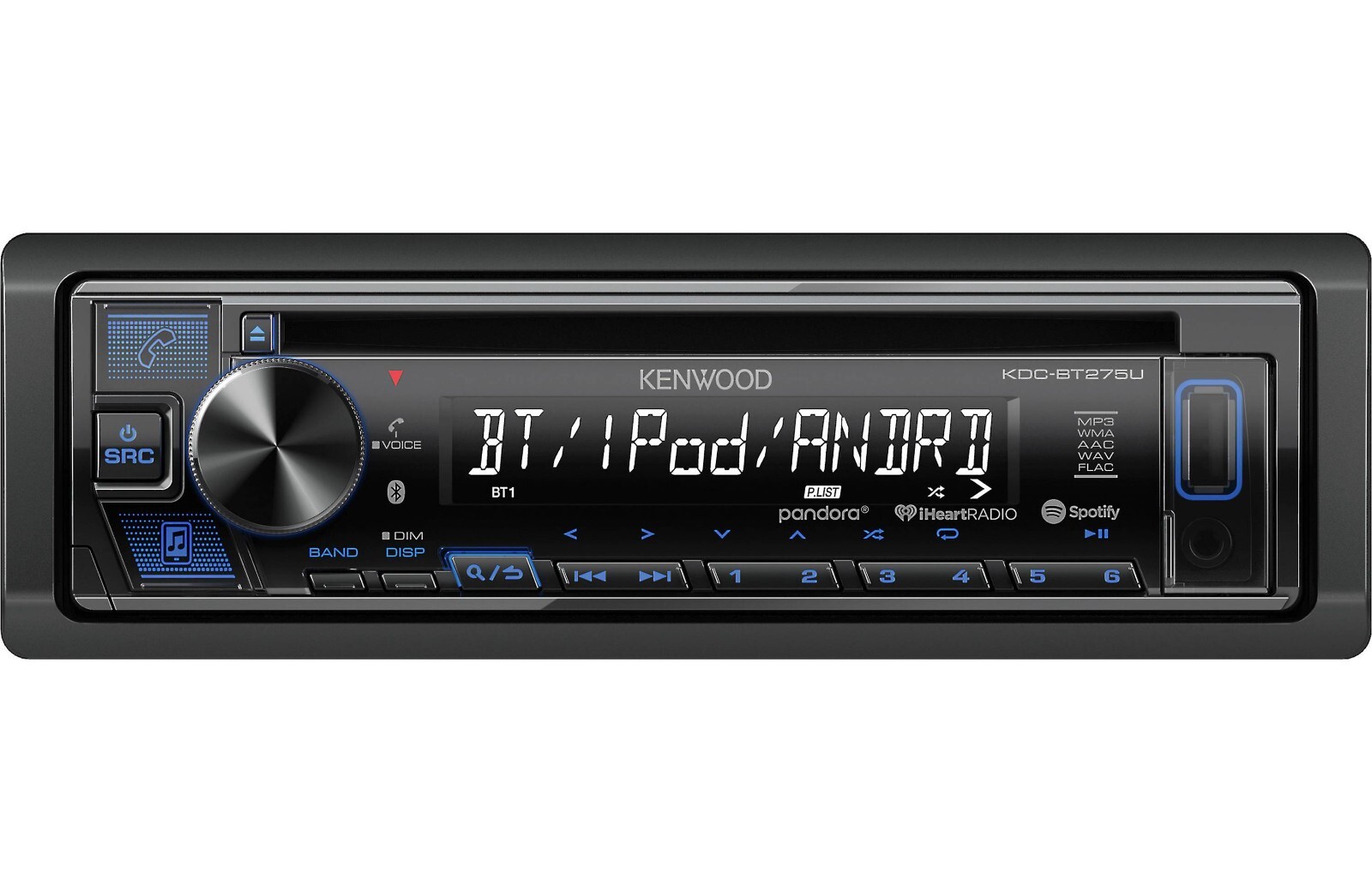 Kenwood KDC-BT275U Bluetooth CD Player Android iPhone Pandora AM FM MP3 USB Aux