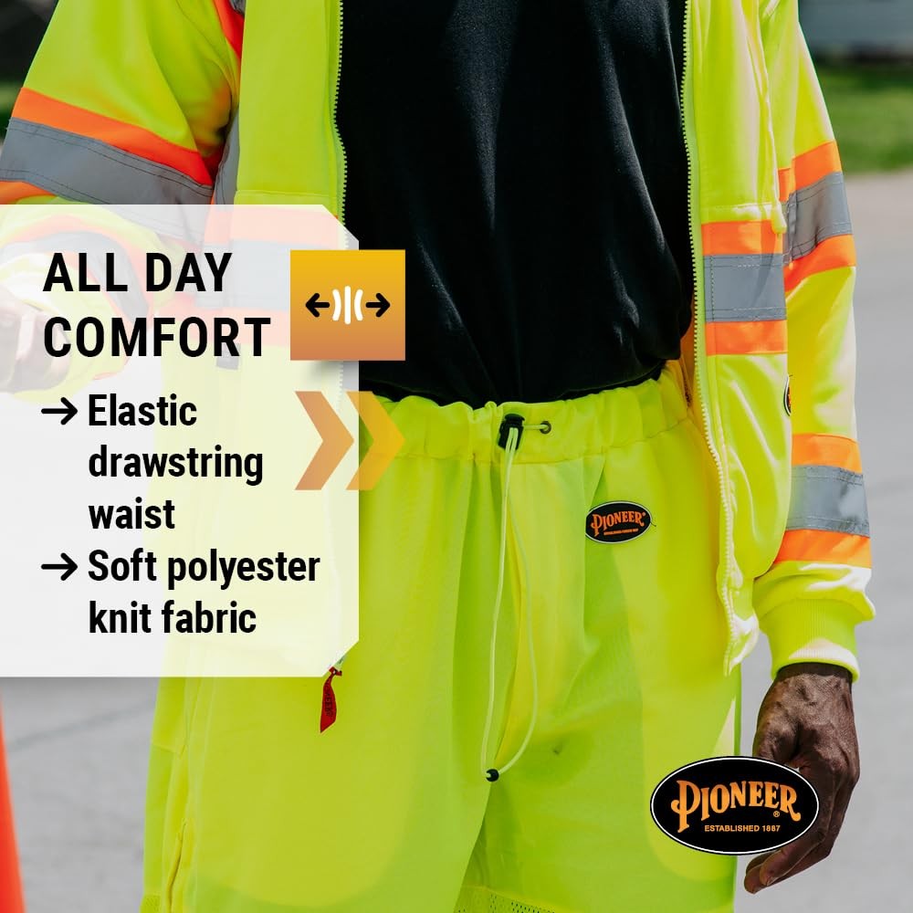 Hi Vis Lightweight Traffic Safety Work Pants for Men & Women – Reflective Tape –
