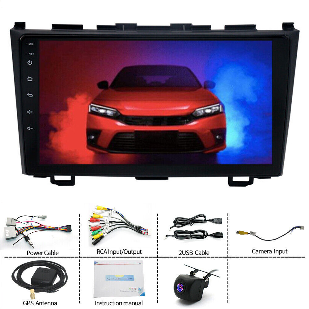 For Honda CRV 2007-2011 Android 15 Apple Carplay Car Stereo 32GB Radio + Camera