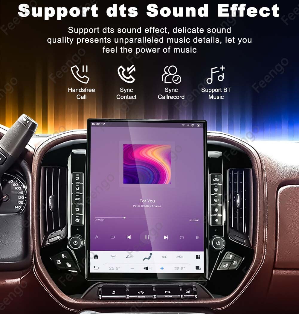 15.6″ For Chevrolet Silverado Gmc Sierra 2013-2020 Car Radio Tesla Style Stereo