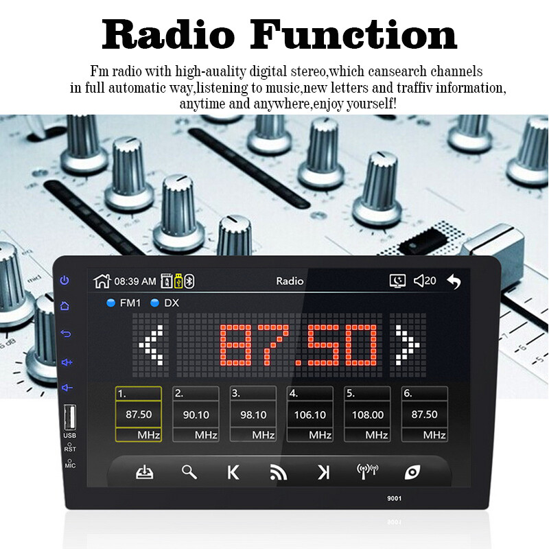 9 inch Touch screen Remote Control Bluetooth MP5 car player Mirror Link USB card