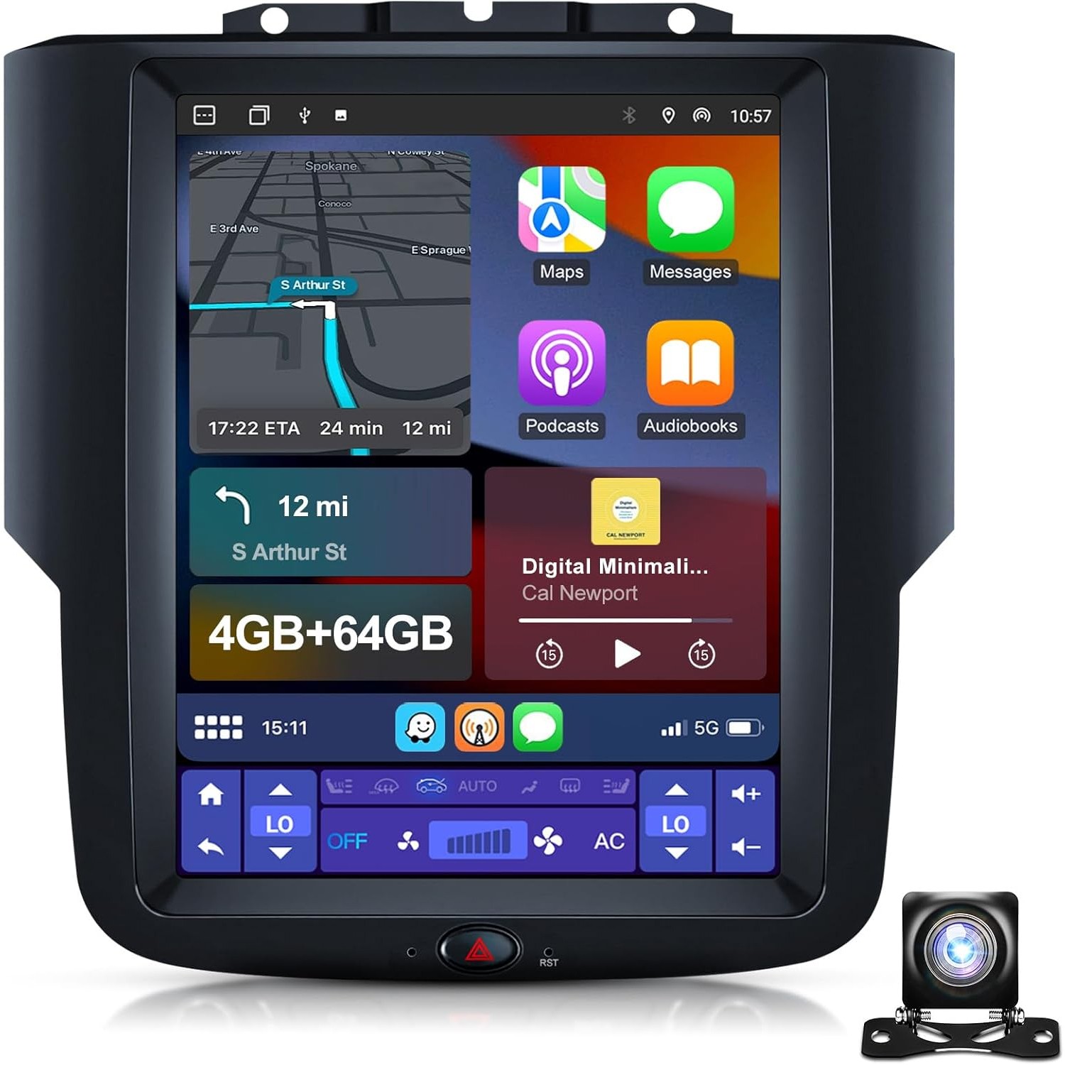 10.4″Radio Estereo De Pantalla Para Dodge Ram 1500 2500 3500 2013-2018 Coche GPS
