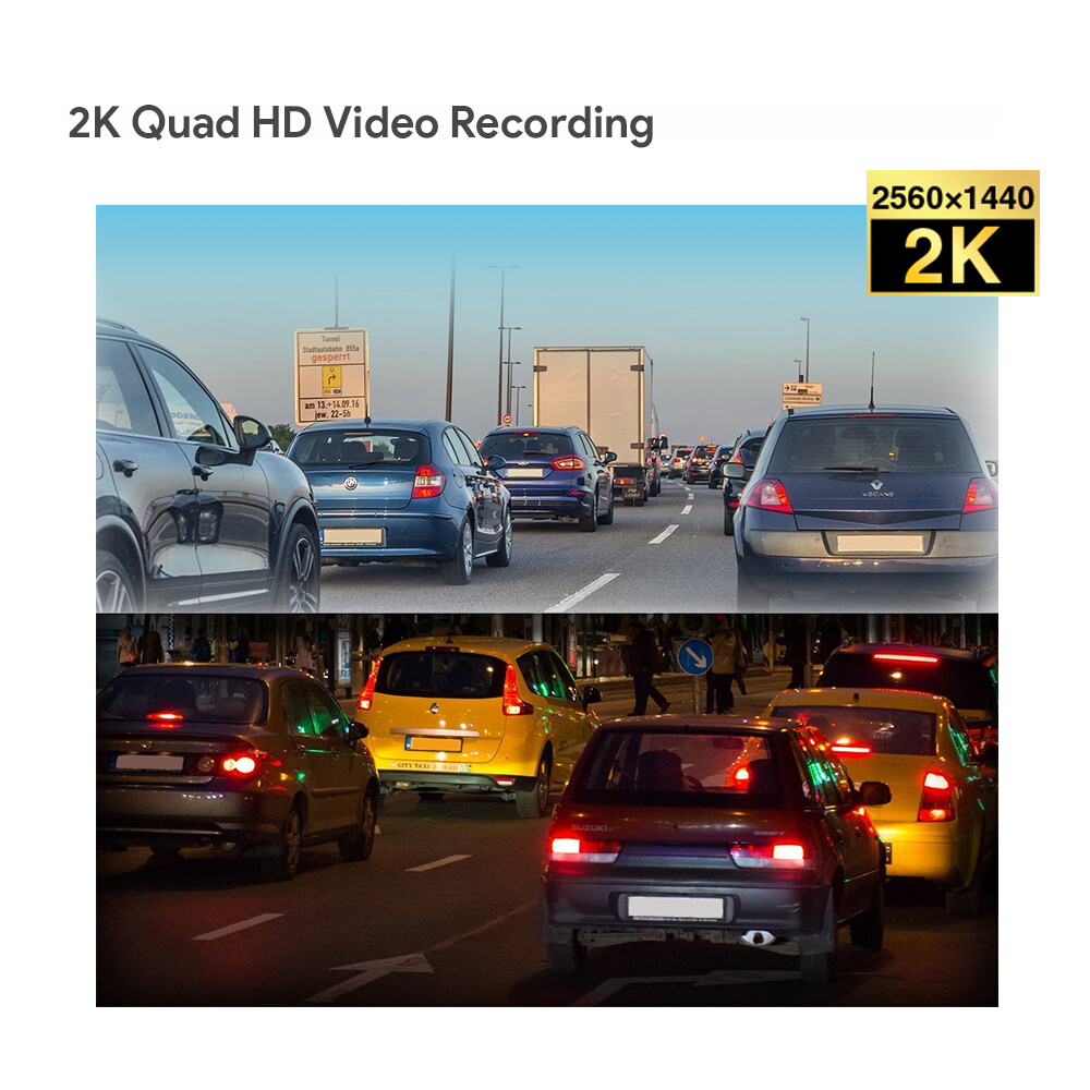 HD 140° Wide View Car WiFi DVR Dash Recorder CAM Rearview Camera 2K Video Play