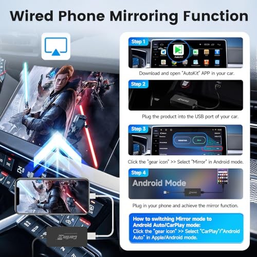 Wireless CarPlay & Wireless Android Auto,Built-in APK App,for Car with