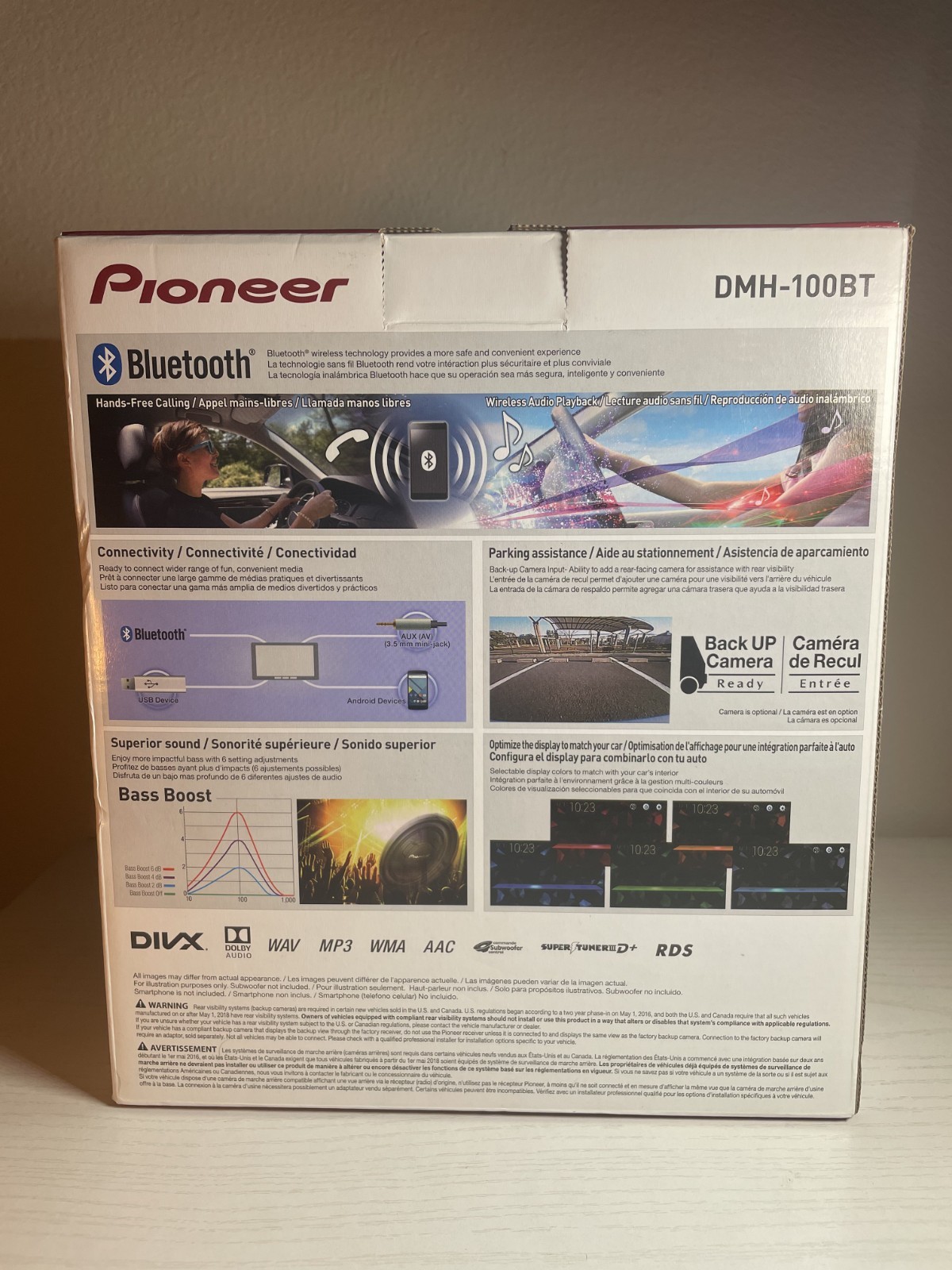 Pioneer DMH-100BT, Touchscreen, Bluetooth, USB, Receiver Stereo BRAND NEW