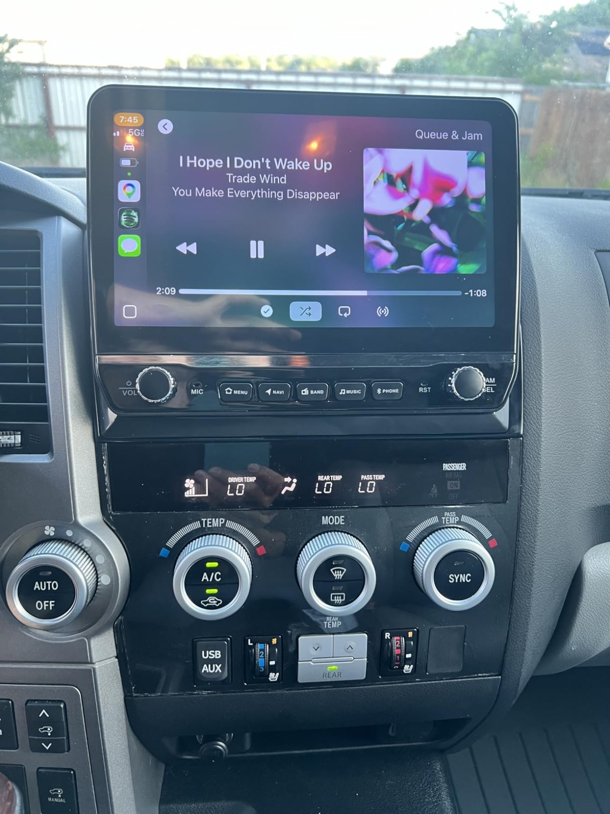 Car Stereo Radio Wireless Carplay For Toyota Tundra 2007-2013 fit Factory Camera
