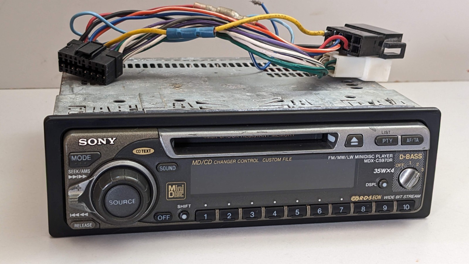 Oldschool Sony MDX-C5970R Mini Disc In-Dash Car Radio RDS 35W x 4 +Optional BT