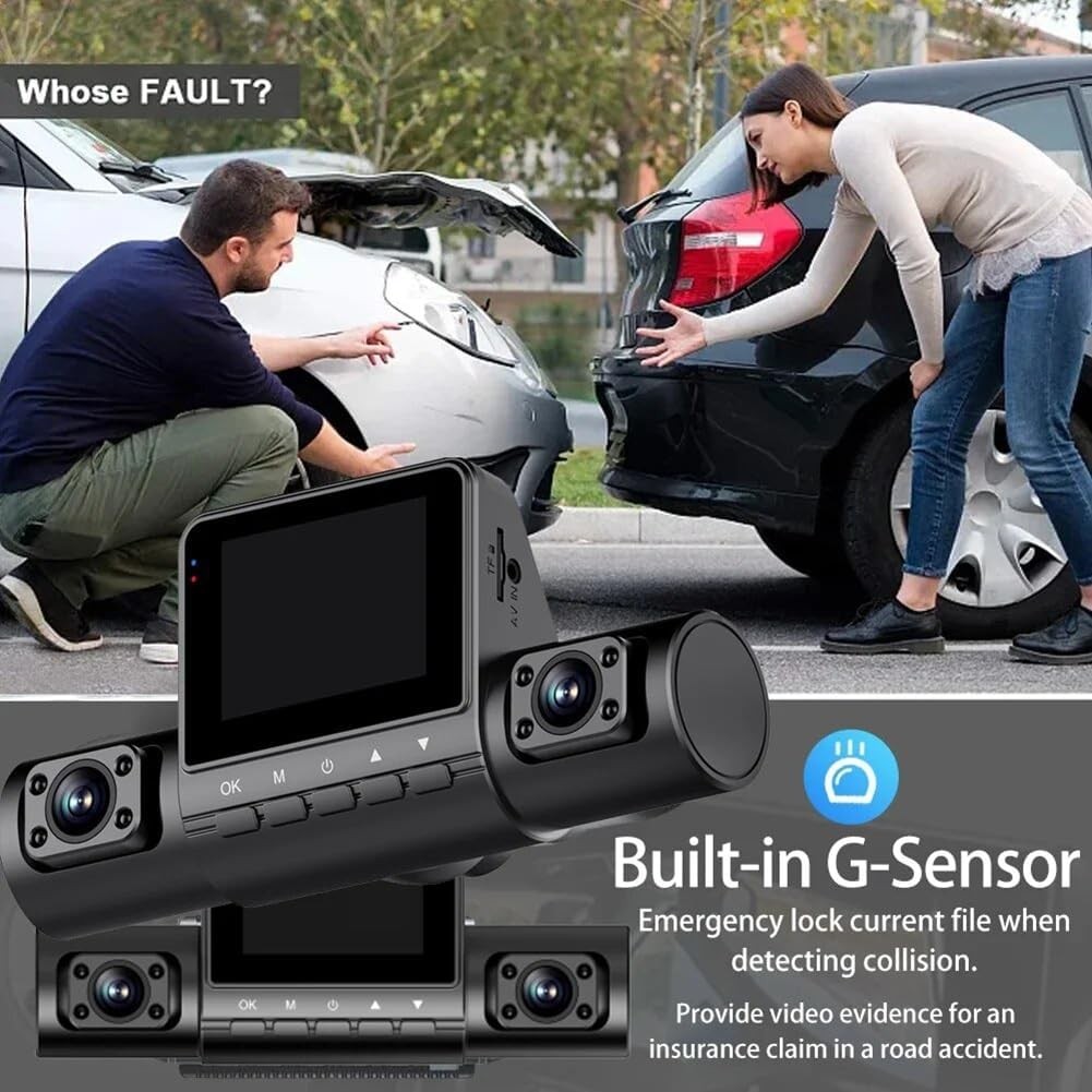 Car Quad-Record HD Night Vision Tachograph Car Front and Rear Left and Right