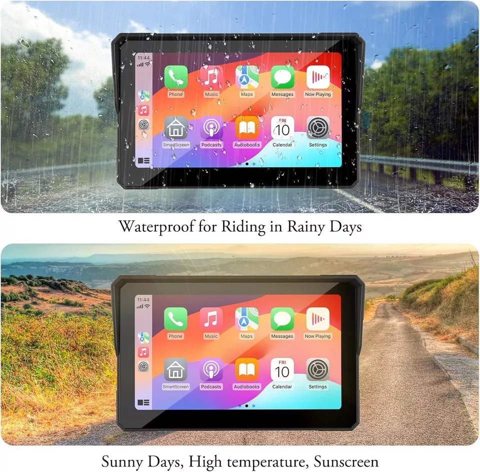 WHIXO W702 Moto Carplay Android Auto Waterproof Touchscreen Dual Bluetooth