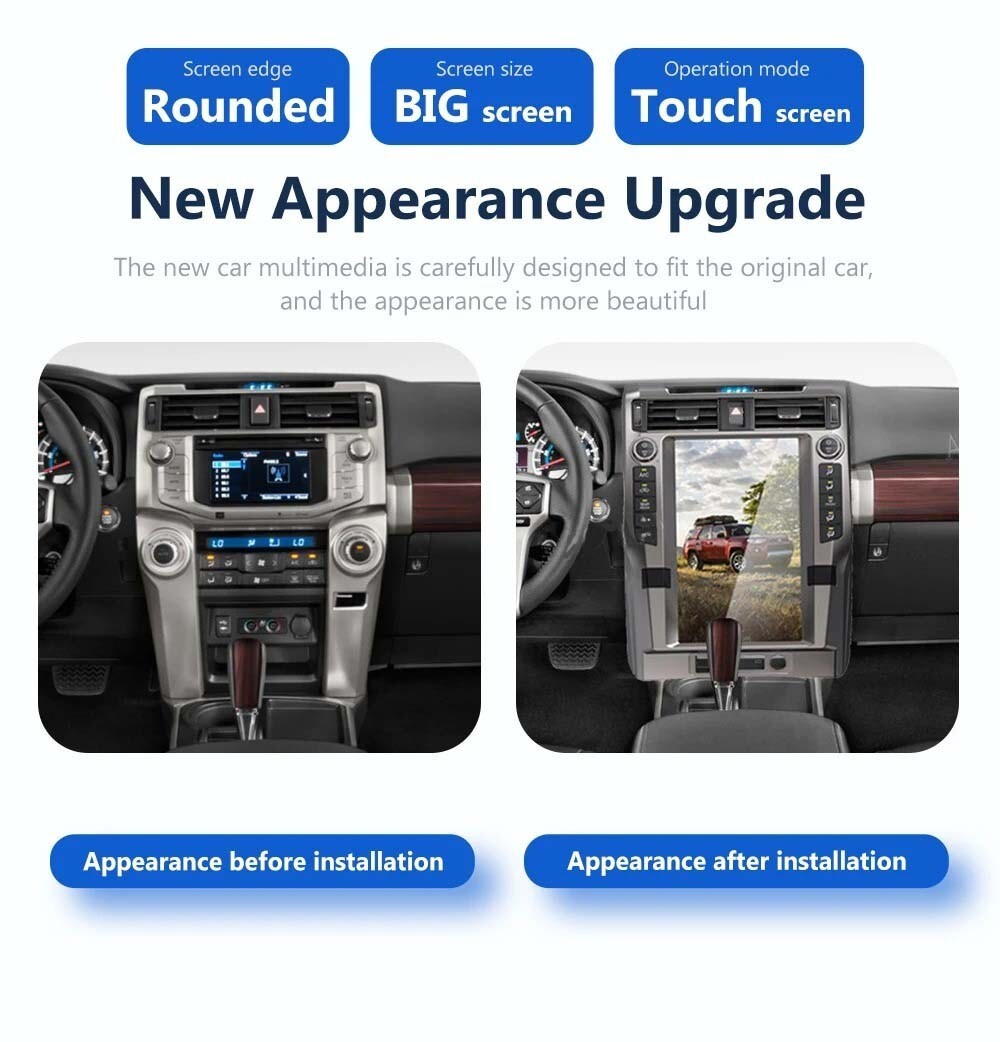 15.6″ 64G Android Car Radio Stereo GPS Navi Carplay For Toyota 4runner 2010-2023