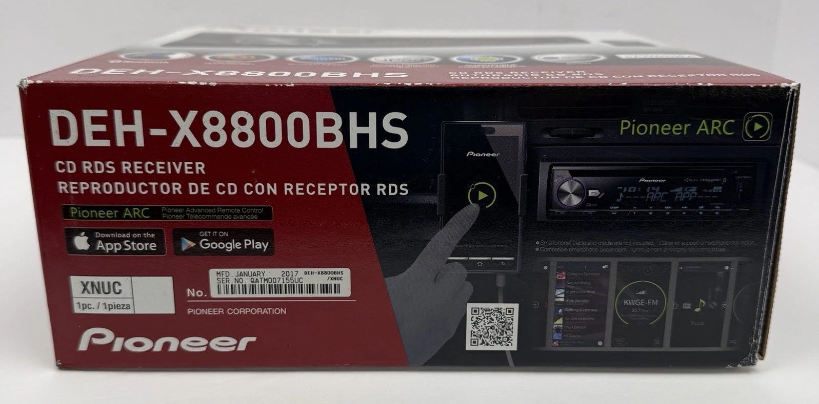 Pioneer DEH-X8800BHS CD RDS Receiver Car Stereo HD Radio – NEW Unused/Open Box