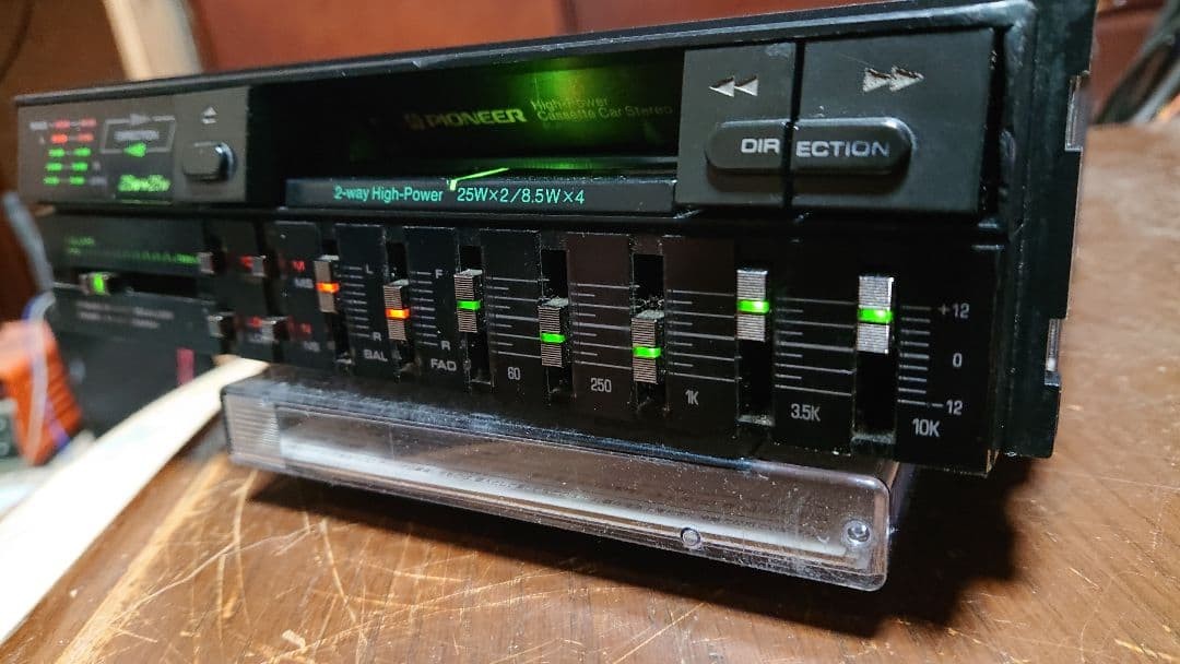 Pioneer KA-858 Vintage Cassette Car Stereo Auto Reverse EQ Working JDM 1986