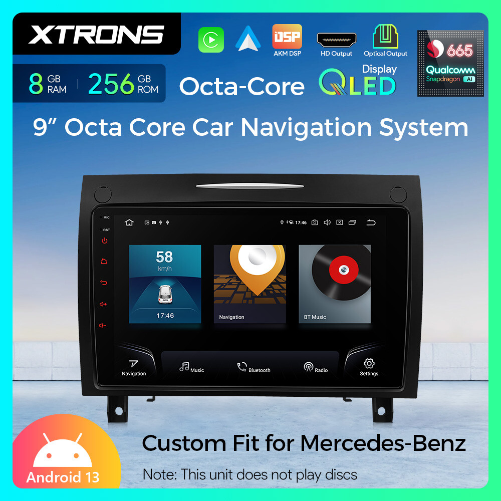 Octa Core Android 13 8+256G Car Stereo Radio GPS For Benz SLK-R171 SLK300 SLK280