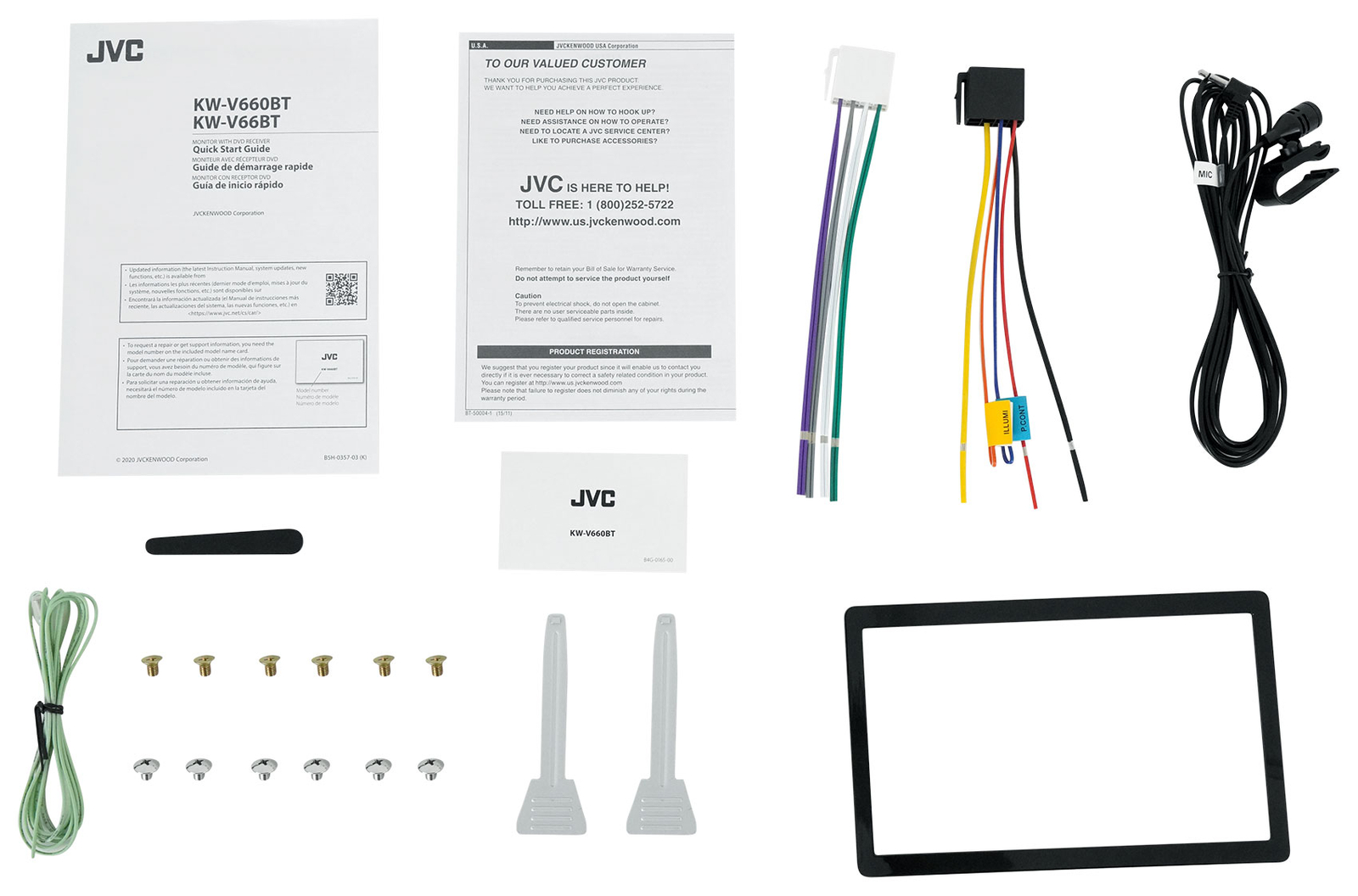 JVC KW-V660BT 6.8″ Car Monitor CD/DVD Receiver w/Apple Carplay/Bluetooth/Android
