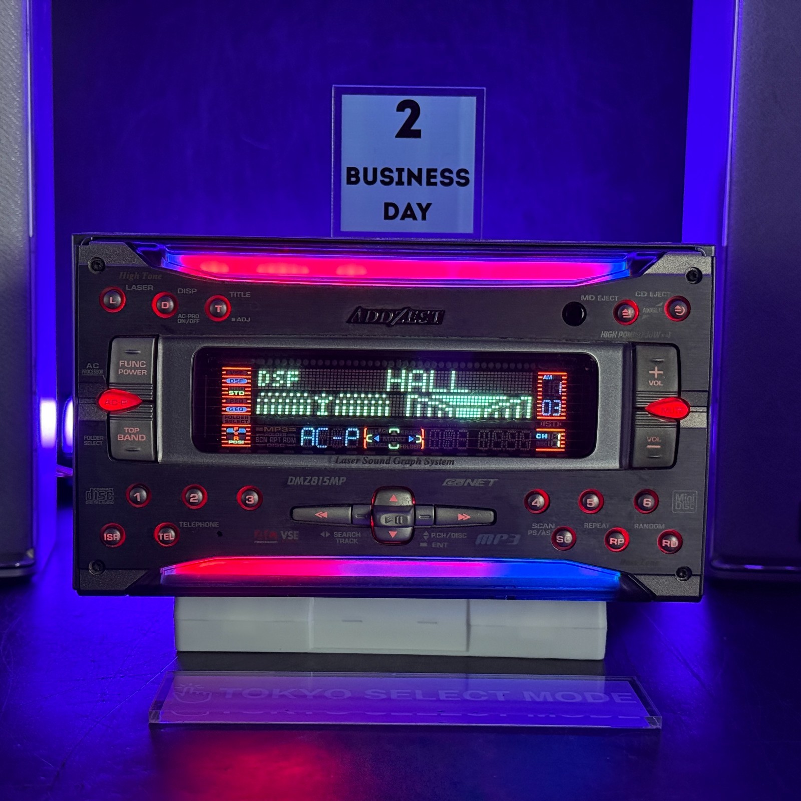 Addzest DMZ815MP 2DIN Car Audio CD MD Player JDM DSP Laser Light Tested in Stock
