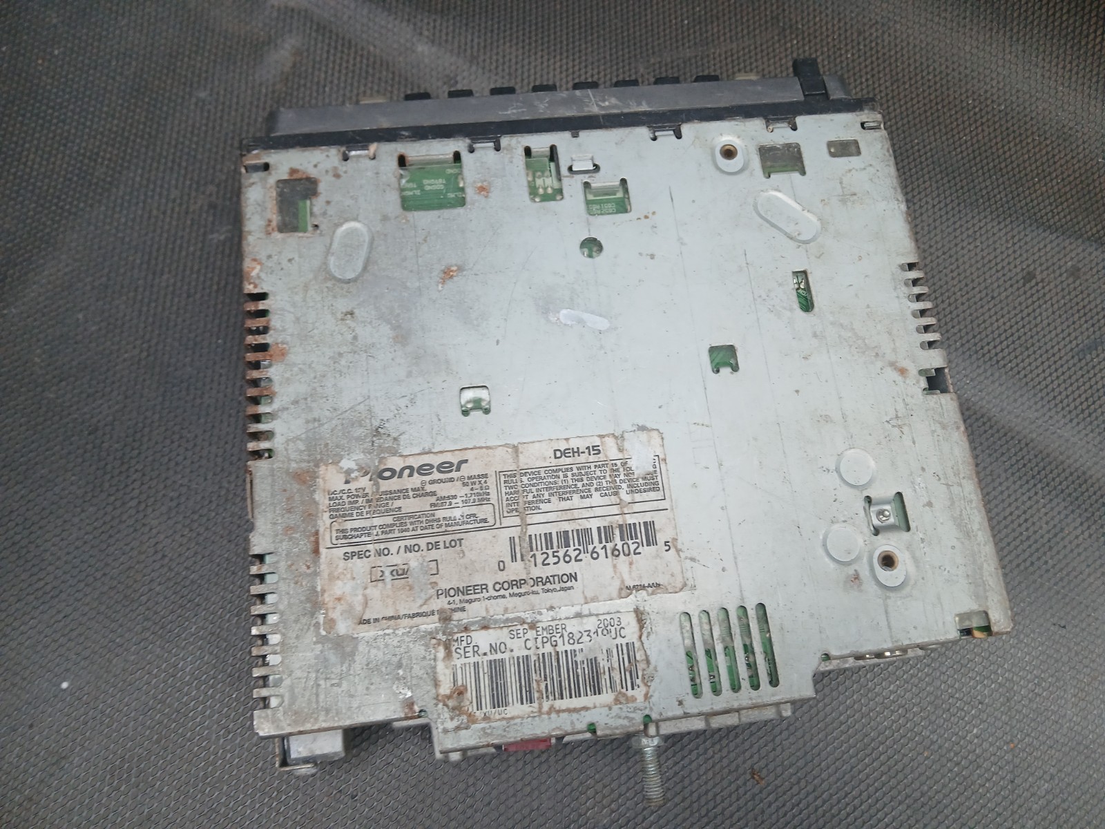 UNTESTED Pioneer DEH-15 Mosfet Super Tuner CD Car Stereo FM/AM Tuner AS IS PARTS