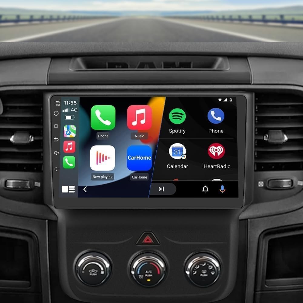 9″ 64G Android Auto Carplay for Dodge RAM 1500 2500 3500 2013-2019 (Manual AC)