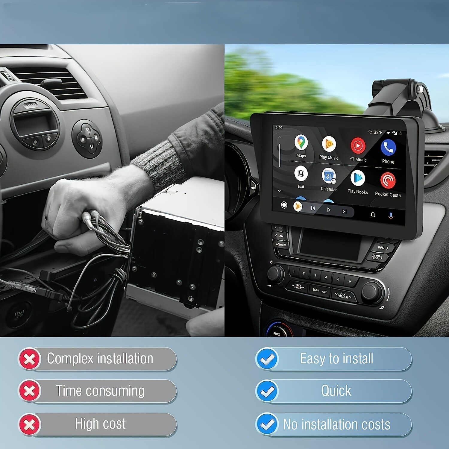 7"Car Mp5 Radio Player Video Portable Apple CarPlay Android Auto For BMW VW