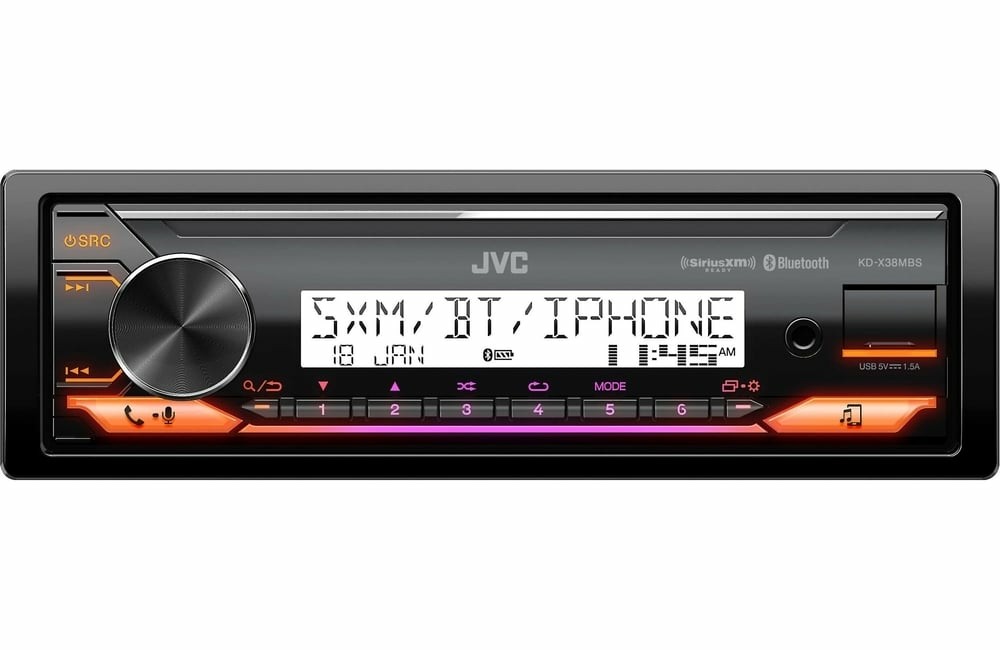 JVC KD-X38MBS Single-DIN Marine Receiver + XM Ready