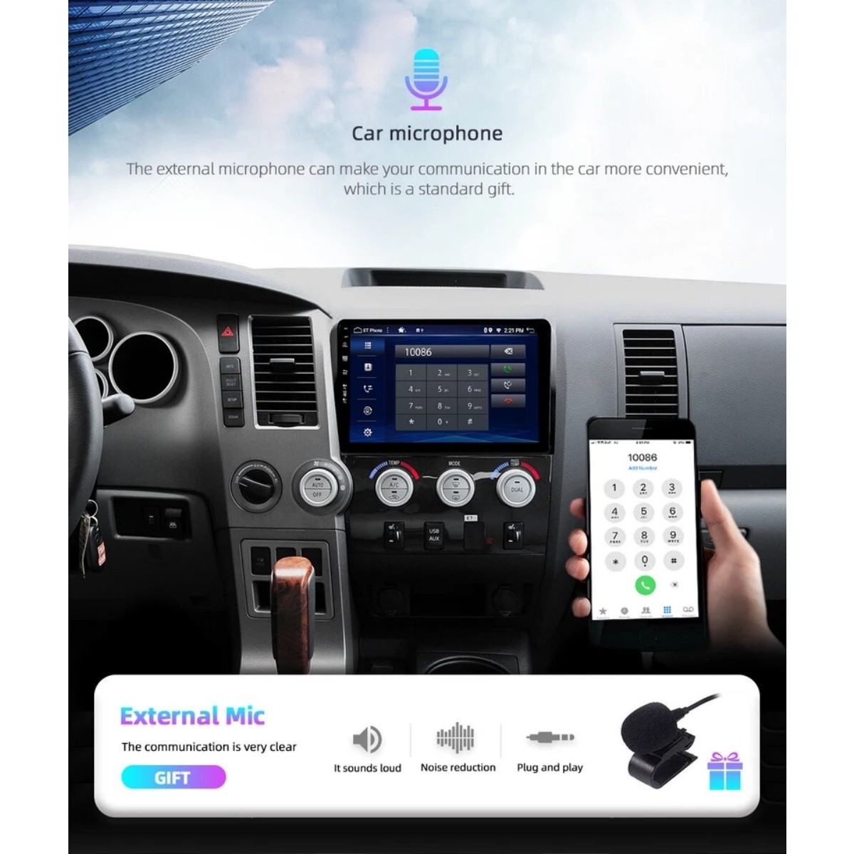 For Toyota Tundra 08-13 Sequoia 08-17 Car Radio Android 14 GPS NAVI USB CarPlay