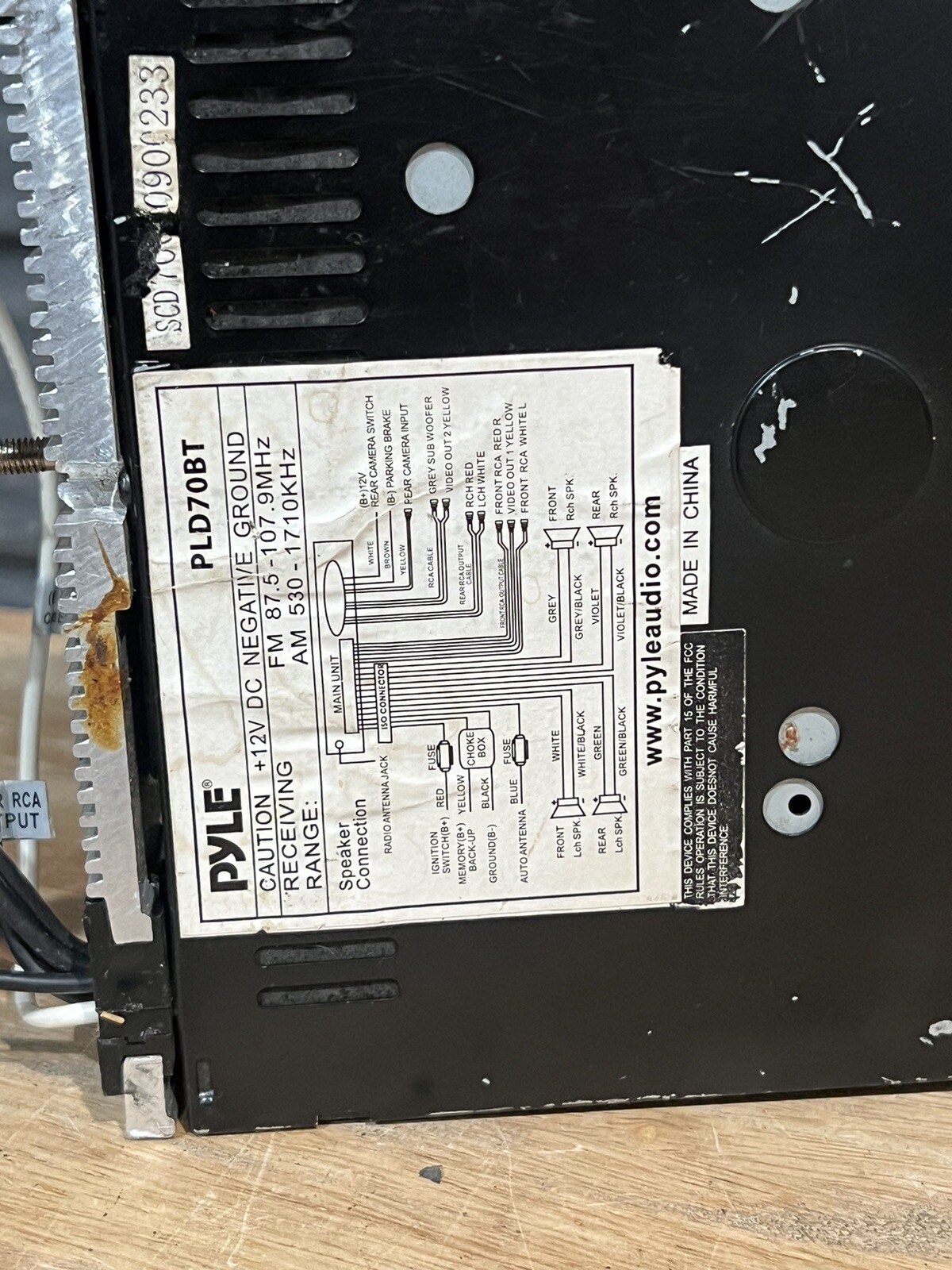 Pyle PLD70BT 7” Touch Screen Car DVD/CD Radio Receiver – No Wiring Harness