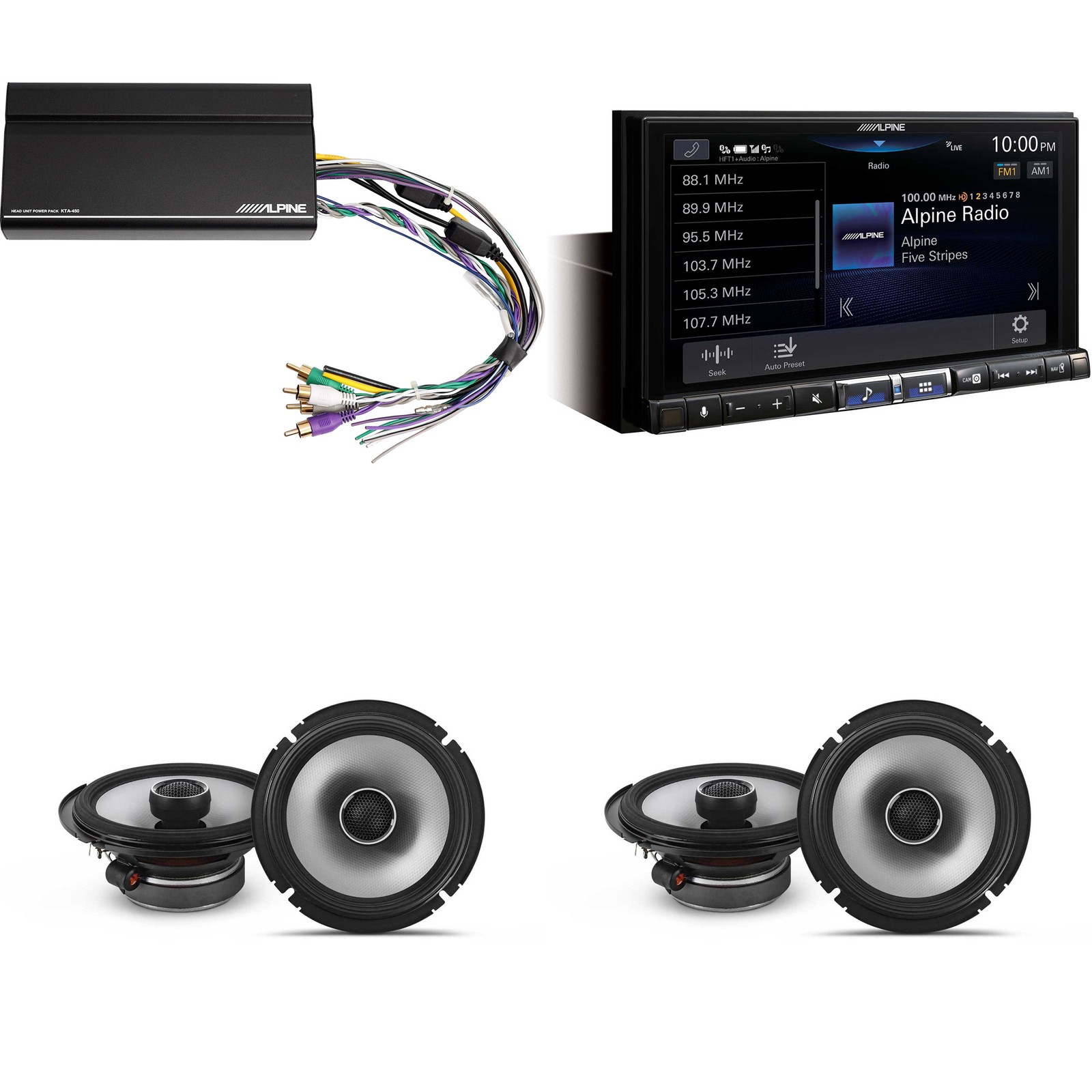 Alpine iLX-507 7″ Multimedia Receiver + 2 Pairs Alpine S2-S65 6.5″ Speakers