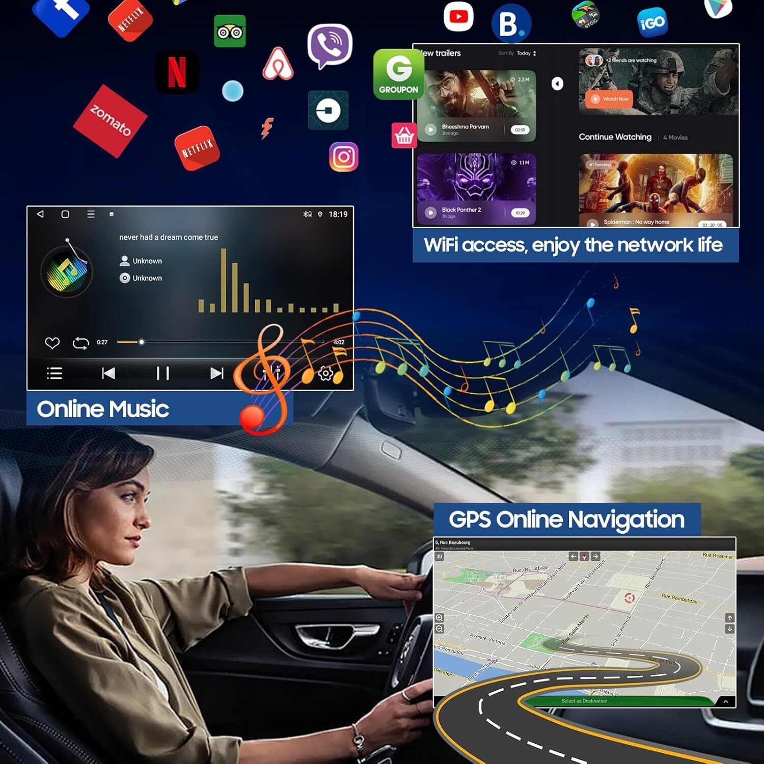 32GB Android 12 Car Radio Navi GPS Stereo For Chevrolet Camaro 2010-2015 +Camera