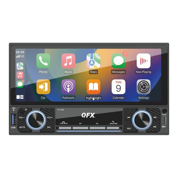 QFX FX-660 2-DIN 7” TOUCHSCREEN AUDIO/VIDEO/PHOTO /Mirror CAR STEREO W/BLUETOOTH