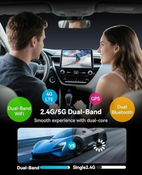 AI Box for Factory Wired CarPlay, Wireless CarPlay & Android Auto Adapter Black