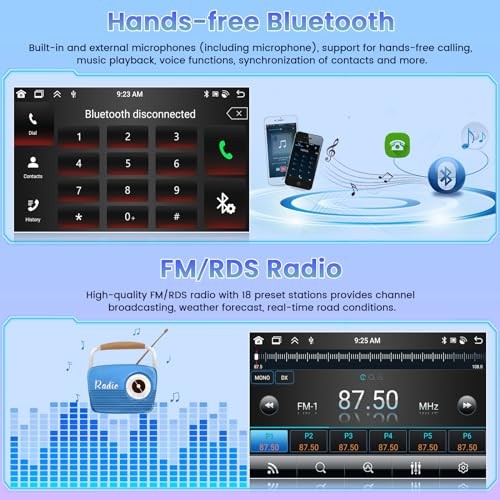 8 Core 4+64G Car Radio for Mazda 6 2007 2008 2009 2010 2011 2012, 9″ Touch