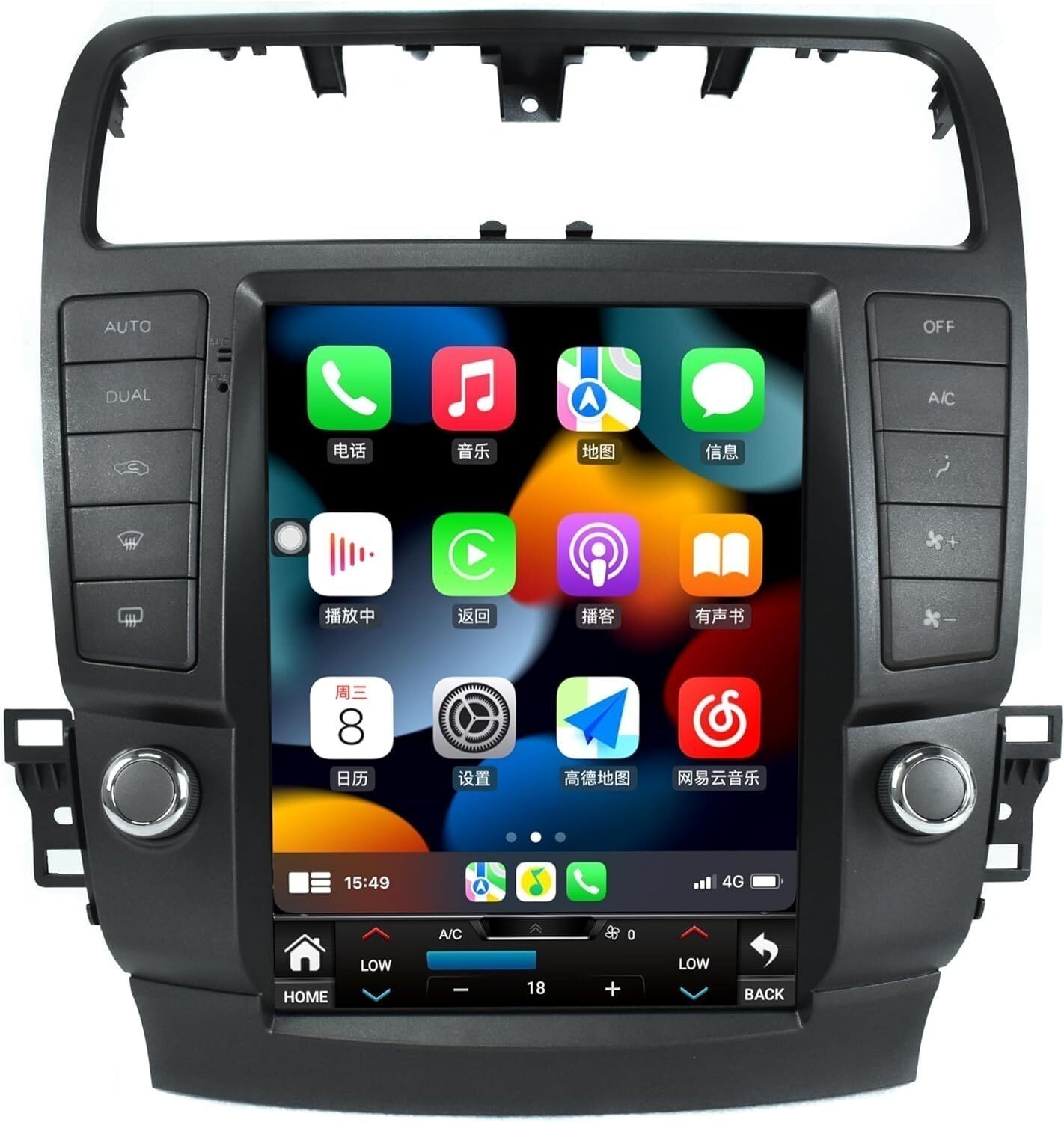 USED 10.4″ Android Car Radio Stereo AHD GPS Navi Carplay For Acura TSX 2003-2008