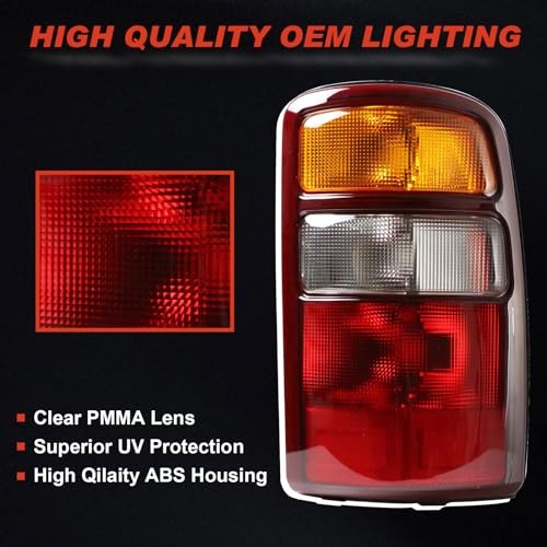 Tail Lights Compatible With 2000-2006 Chevy Tahoe Suburban GMC Yukon Red Edge