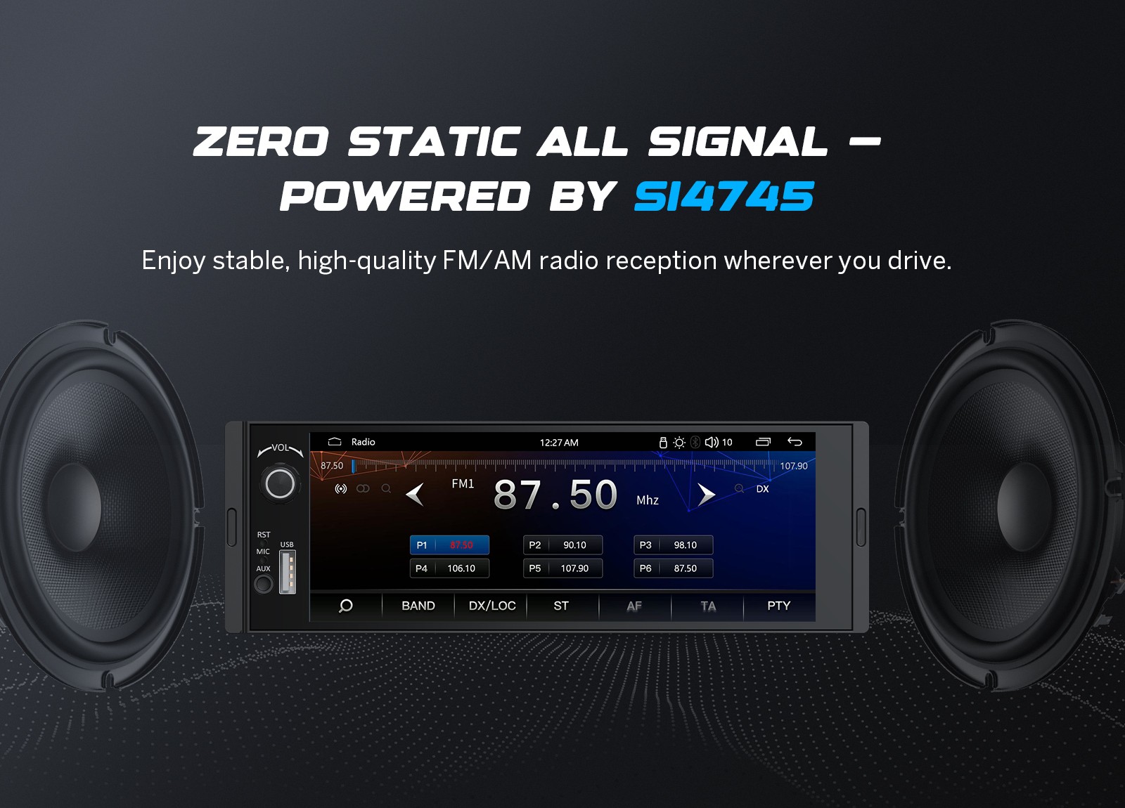 Wireless Portable 10.2″ Apple CarPlay Android Auto Touch Screen Car Radio Stereo
