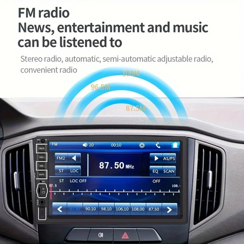 2Din car radio car stereo 7″ touch screen MP5 player FM mirror link player+