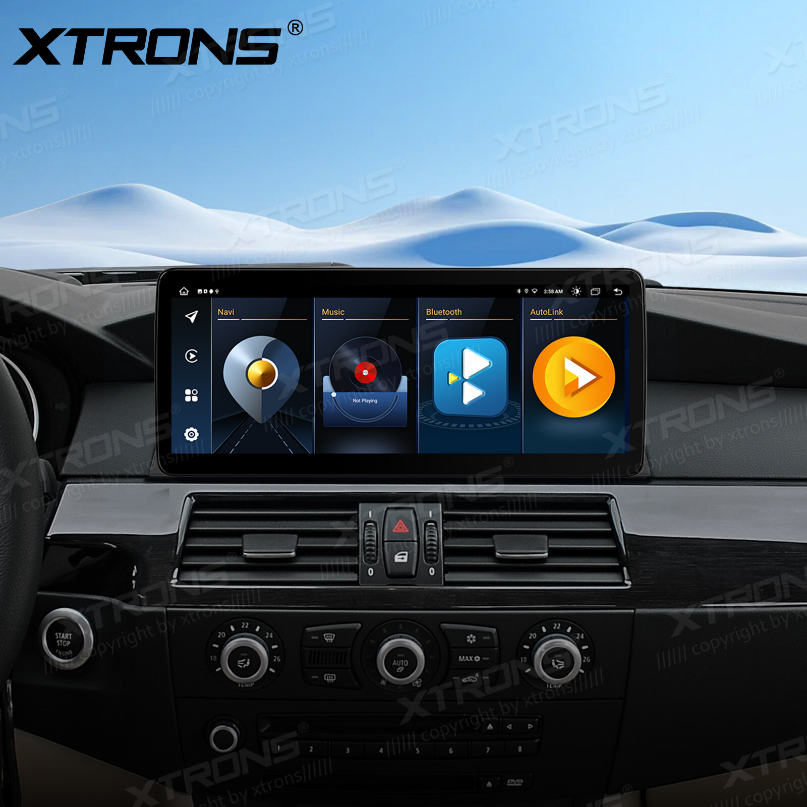 4G Android 13 Octa Core 64GB Car Play Stereo GPS WiFi 2K For BMW 5er E60 E61 CIC