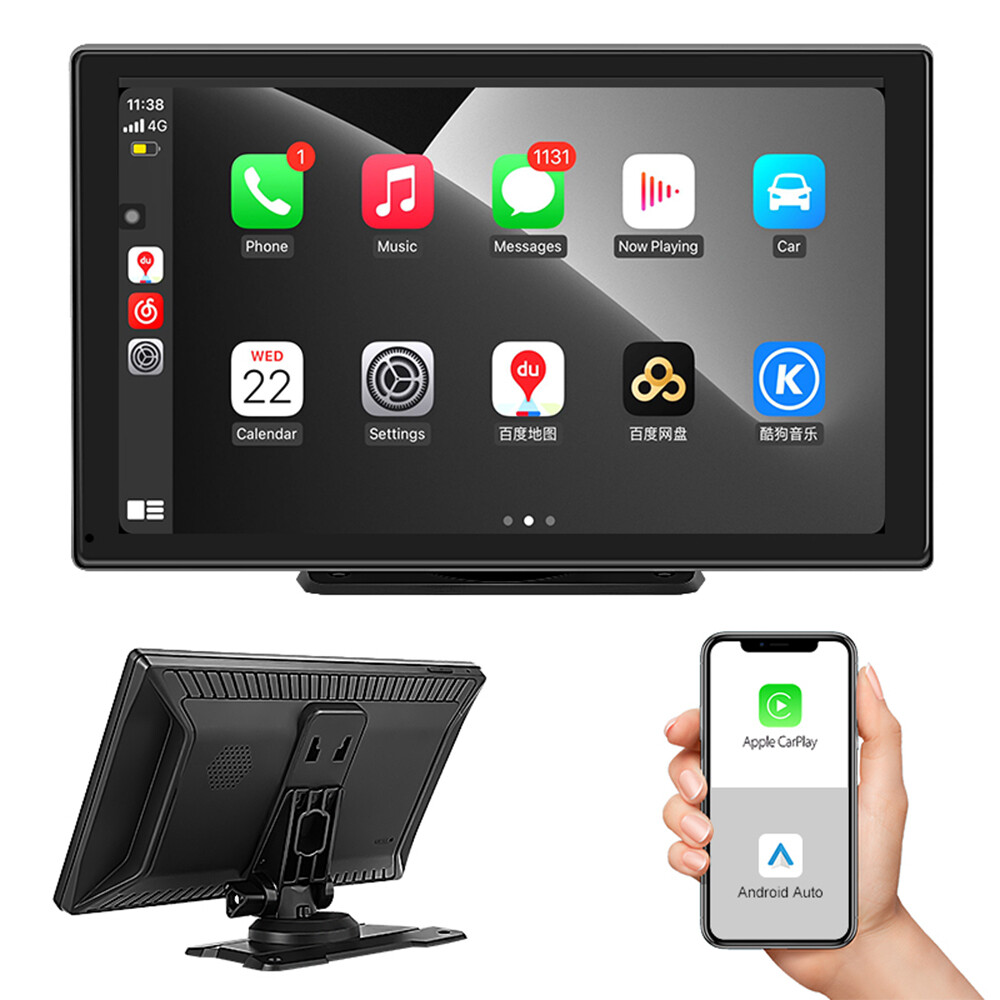 Portable Car Stereo 9″ Toouch screen Bluetooth GPS Wireless Carplay Android auto
