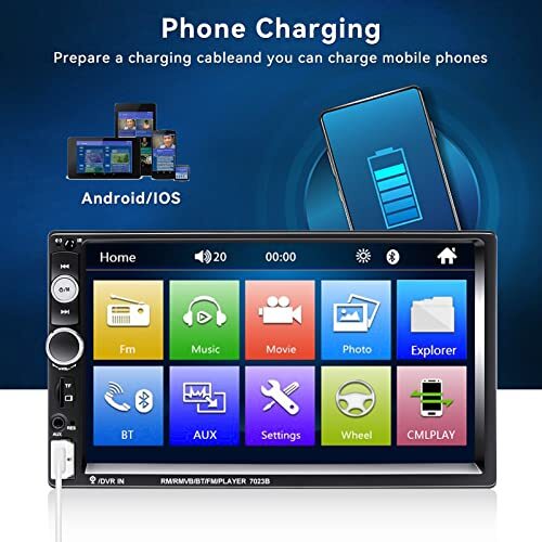 Radio Con Pantalla Para Carro Auto Con Navegacion Gps Bluetooth Camara Reversa: