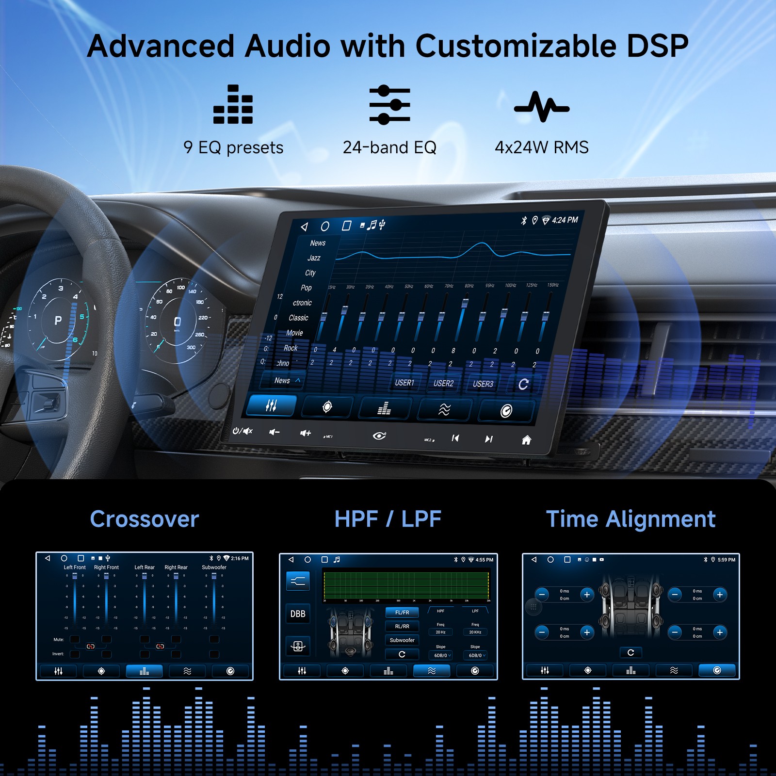 ATOTO 10.1″ 2G+32G Floating 1DIN Car Stereo Wireless CarPlay Android Auto 4G GPS