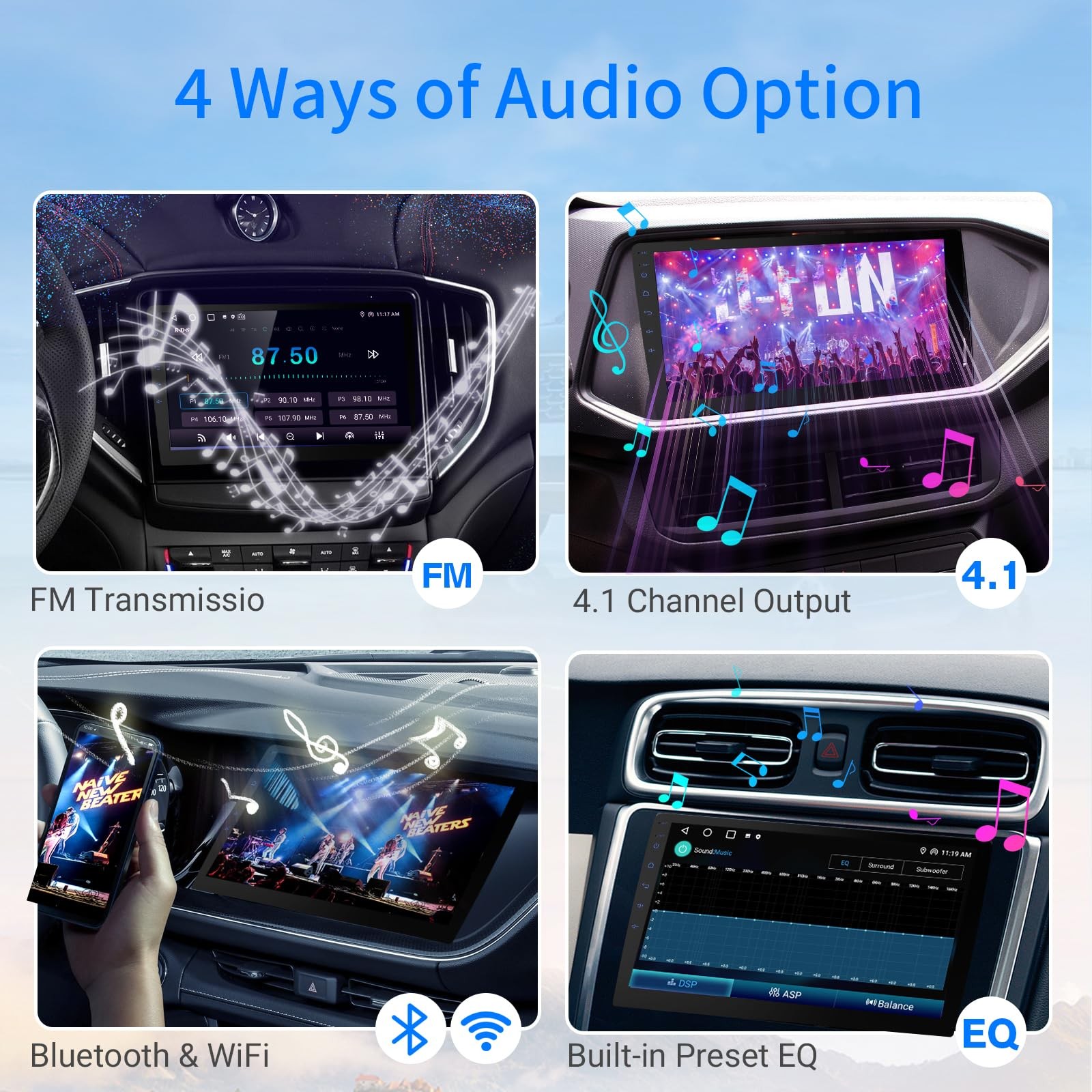 Haudio 9″ Double Din Car Stereo with Wireless Apple CarPlay & Android Auto | …