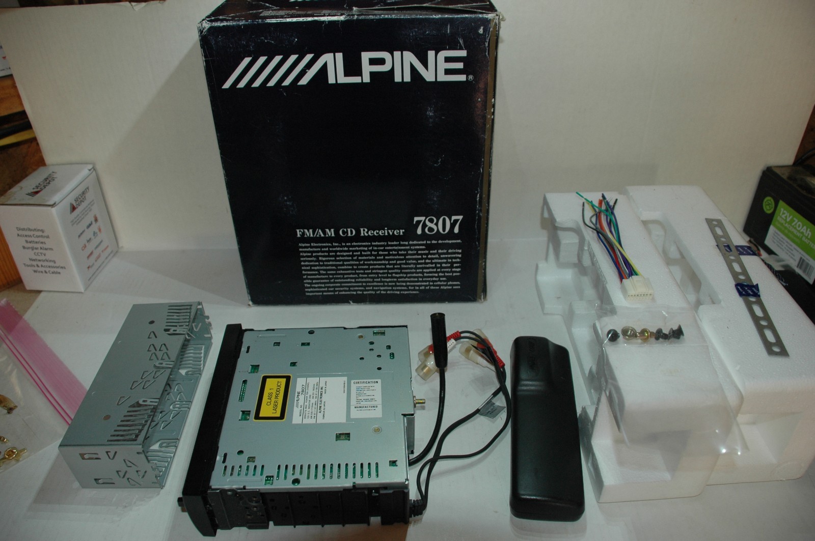 Alpine 7807 Mobile Am/FM CD Player In Box Used Vintage AS-IS READ