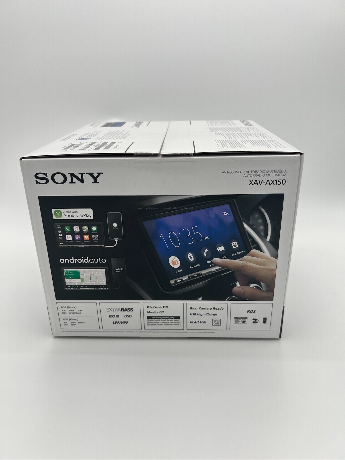 Sony XAV-AX150 Double DIN Media Receiver Apple CarPlay Android Auto Bluetooth