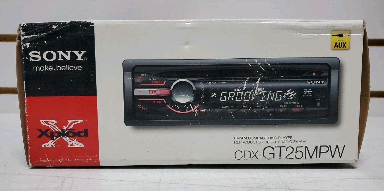 Sony Xplod (CDX-GT25MPW) Car FM/AM Stereo, CD Player & MP3 – Tested, Pre-Owned