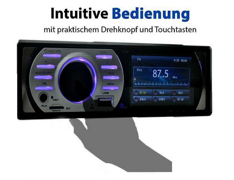 Bluetooth USB FM Car Stereo DAB+ Universal TF MP5 3 In 1 Din AUX 4×45W