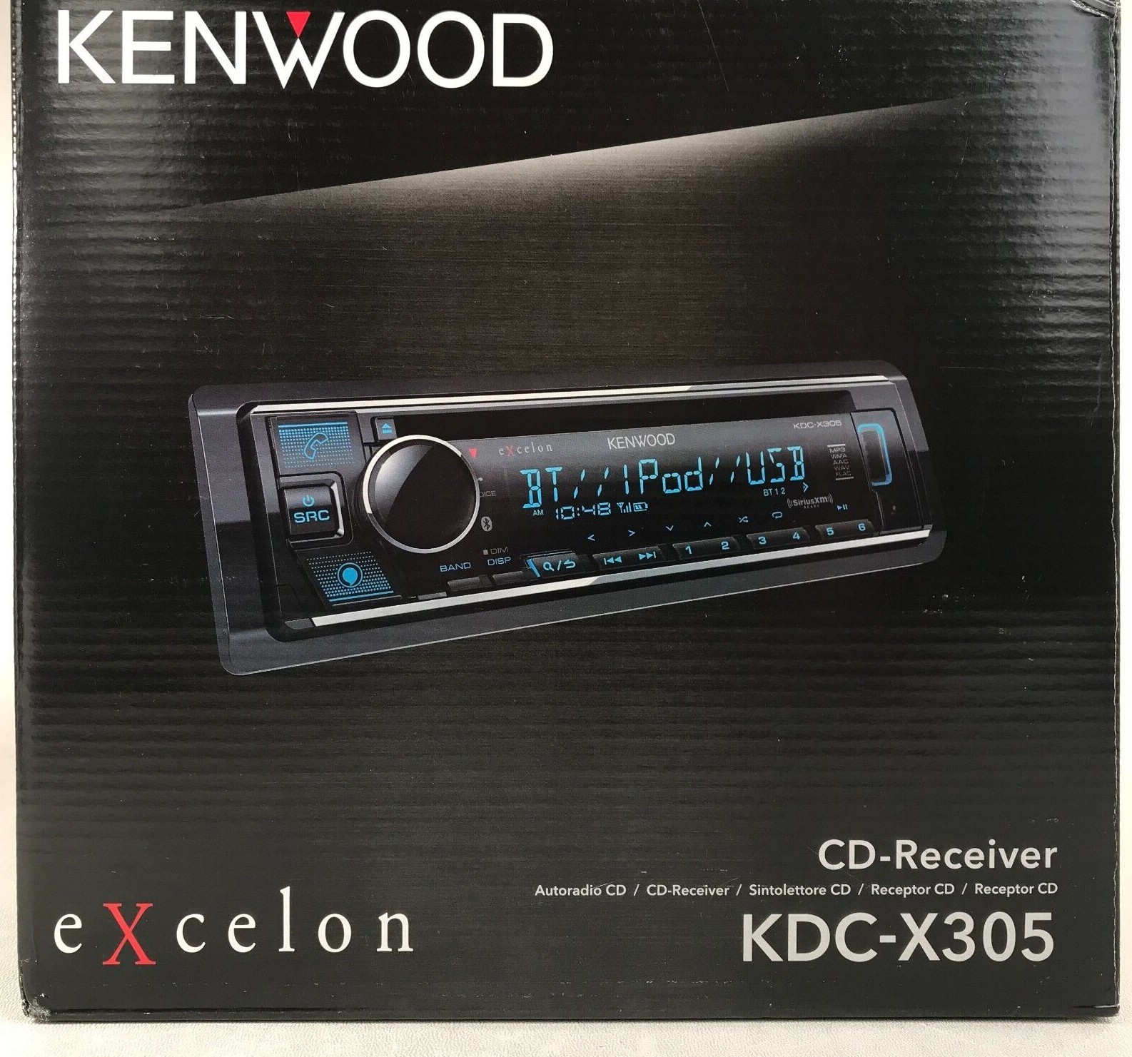Kenwood Excelon KDC-X305 Bluetooth CD Android iPhone Alexa AM FM USB Aux 6Ch 5v