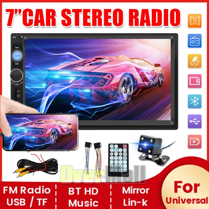Bluetooth MP5 Estéreo Receptor para Carro Con Cámara trasera y Pantalla Tactil