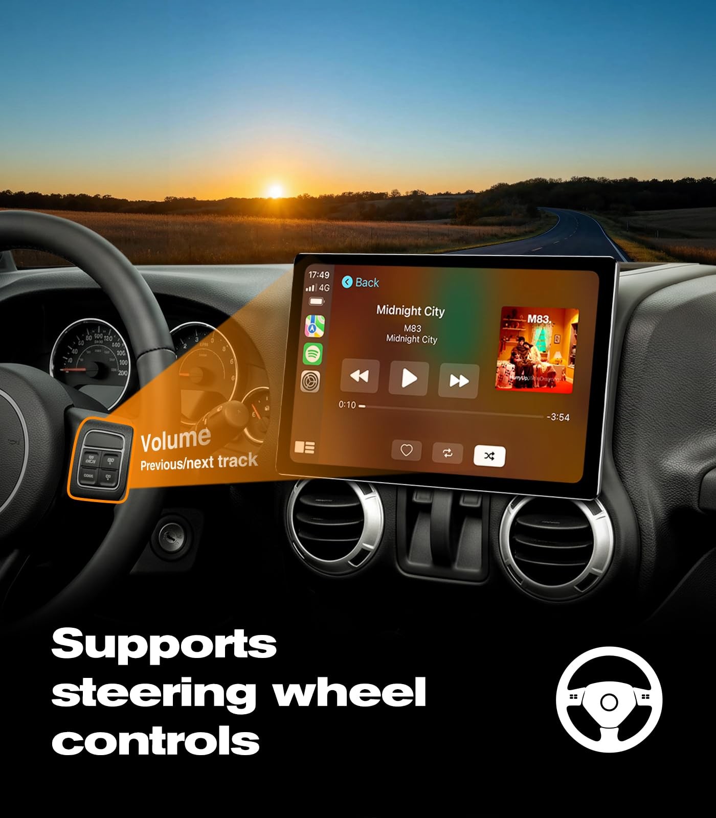 11.5 Inch Android Car Radio for Jeep Wrangler JK 2007-2018, Bluetooth, GPS