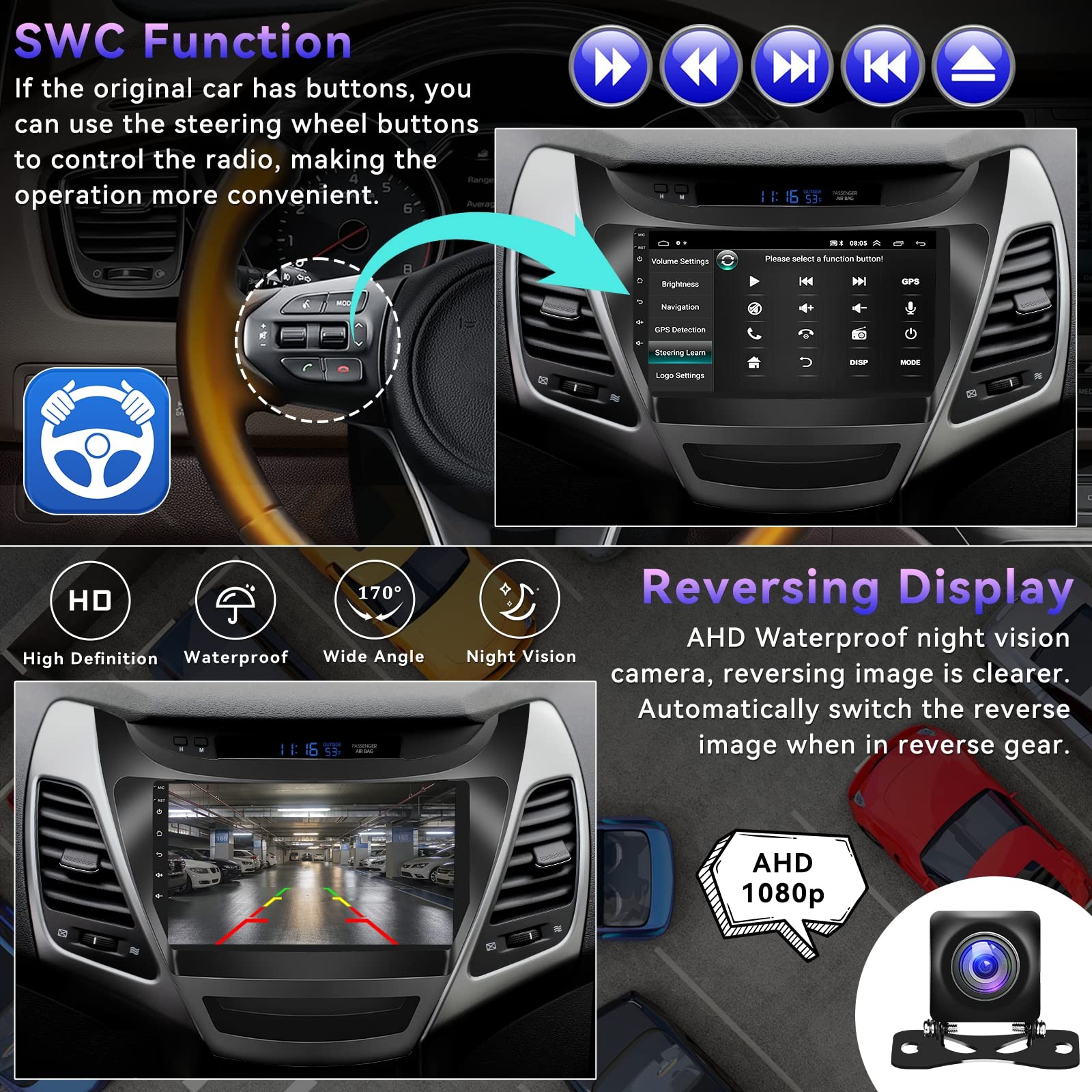 Sixtop Hifi Audio 264G Android Car Stereo For Hyundai Elantra 2014-2016