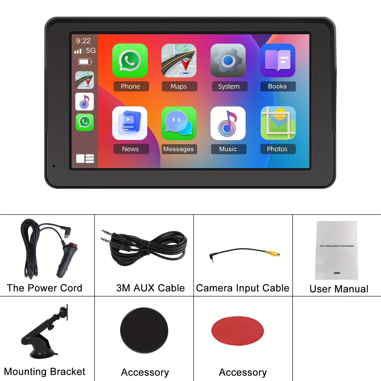 7-inch Car Radio Stereo Touch Screen Android Auto Handsfree Calls Navigation